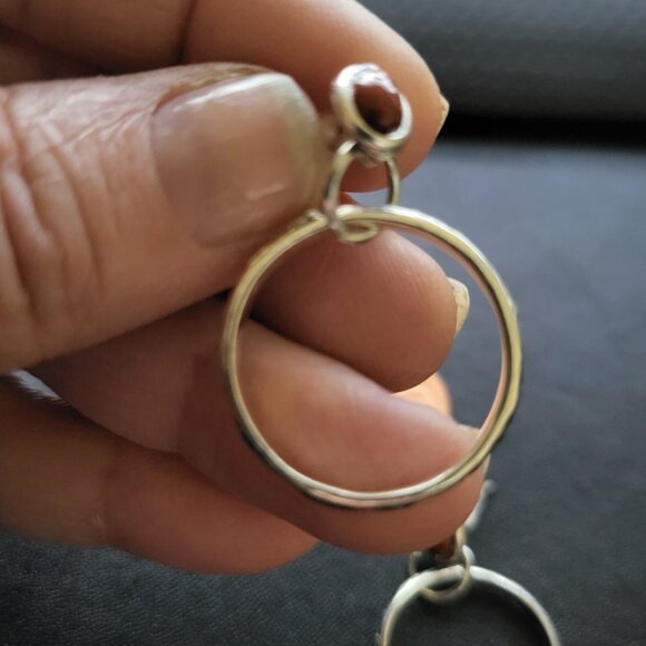 NWT BOHO WESTERN BROWN STONE DANGLE EARRINGS - Picture 2 of 3